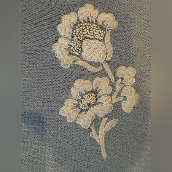 Loft light blue floral embroidered sweater - Picture 9 of 10